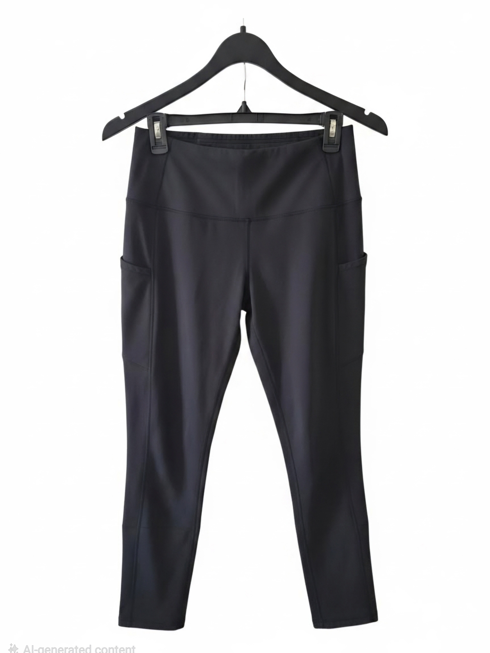 High-Rise Black Pocket Leggings for Women